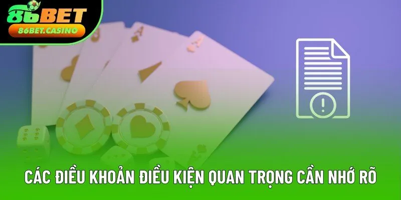 Các điều khoản điều kiện quan trọng cần nhớ rõ